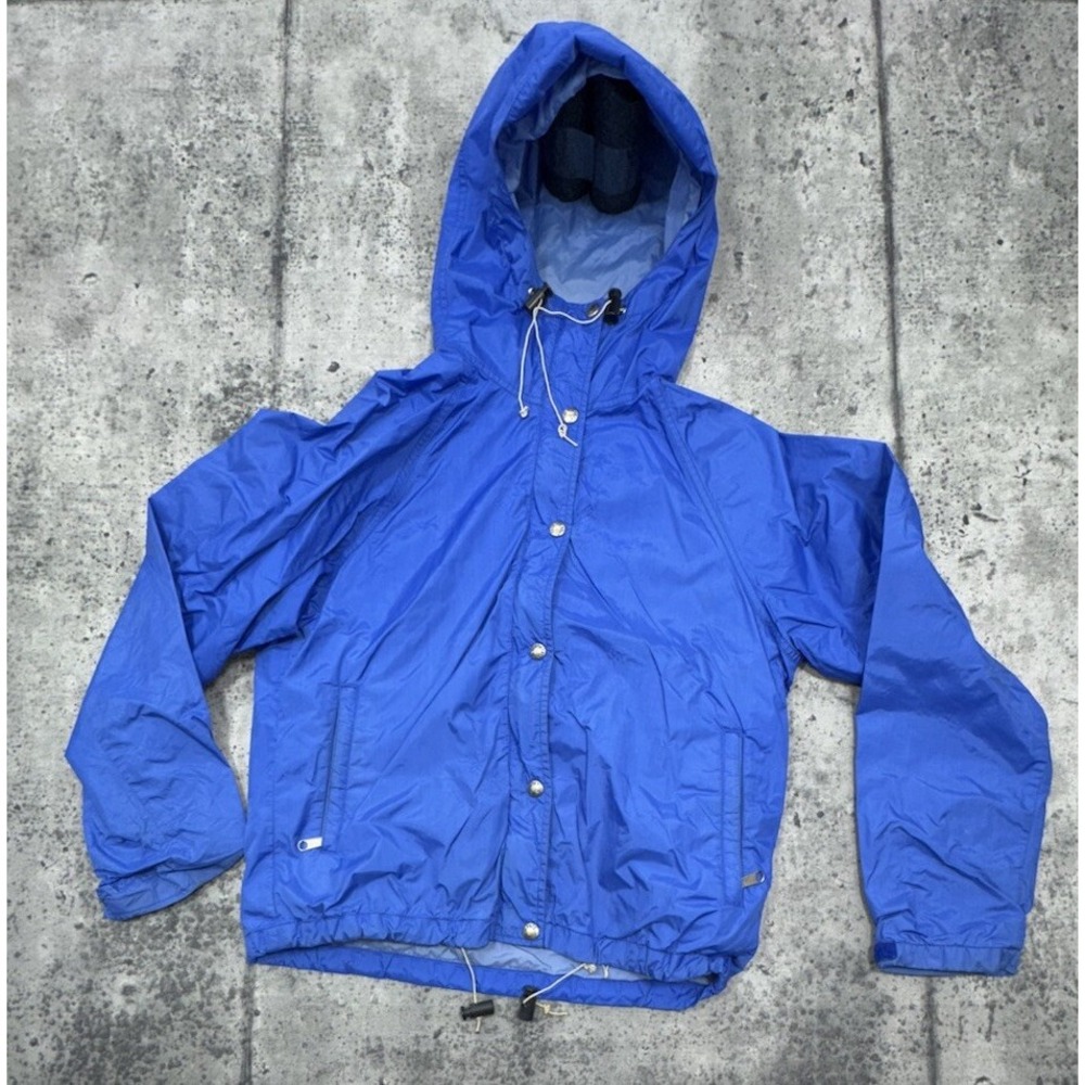 Vintage 1970's The North Face TNF Brown label gore-tex jacket blue Ladies M